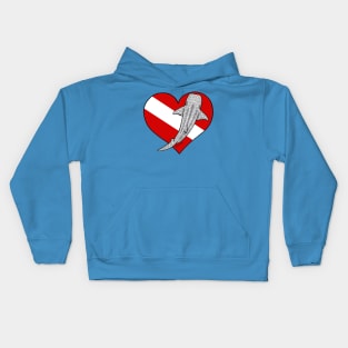 Whale Shark Diver Kids Hoodie